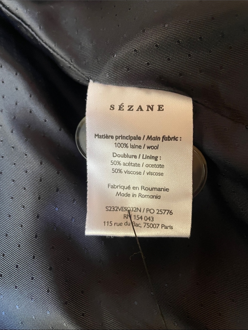 Sézane Ralph Wool Jacket - Picture 7 of 8